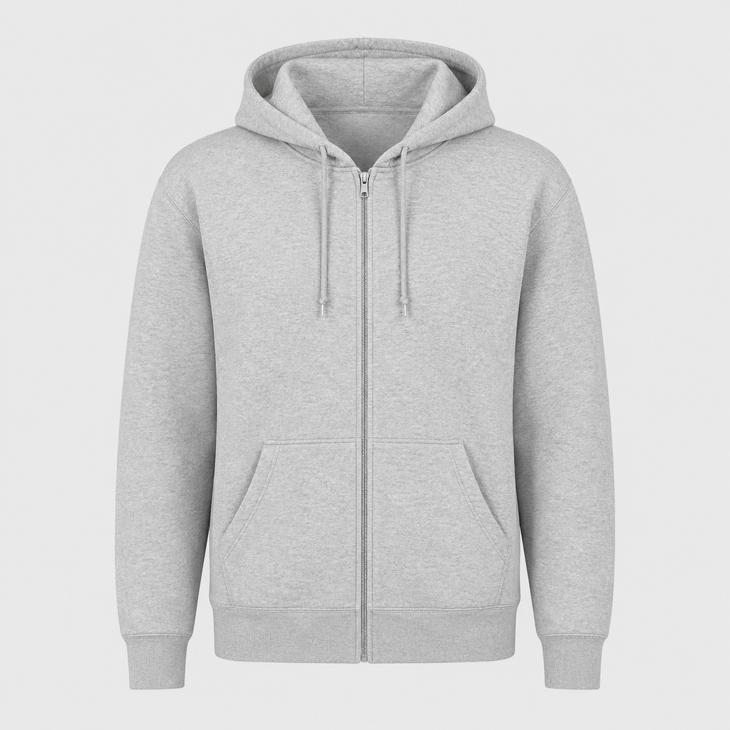 Basic Zip-Hoodie inkl. DTF Logodruck
