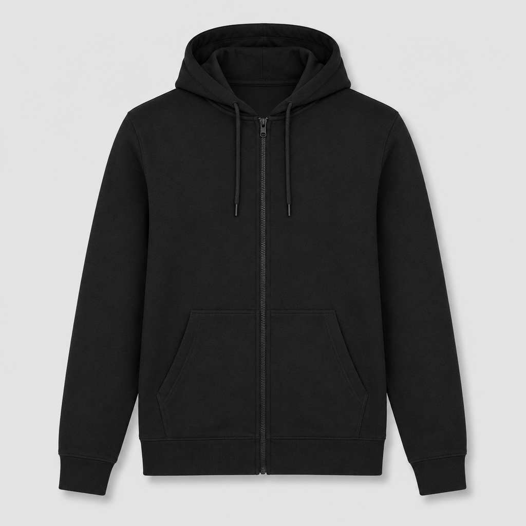 Basic Zip-Hoodie inkl. DTF Logodruck