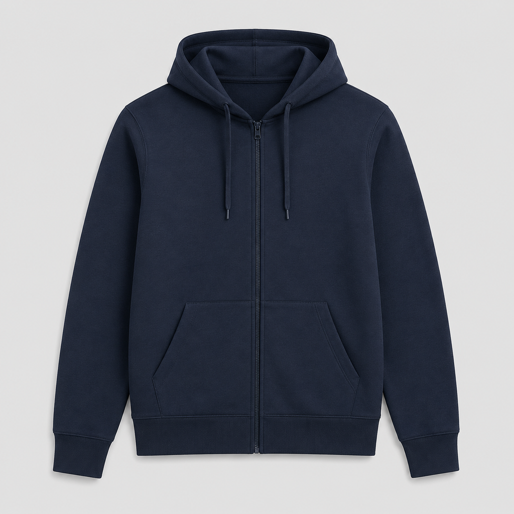 Basic Zip-Hoodie inkl. DTF Logodruck